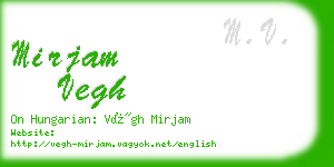 mirjam vegh business card